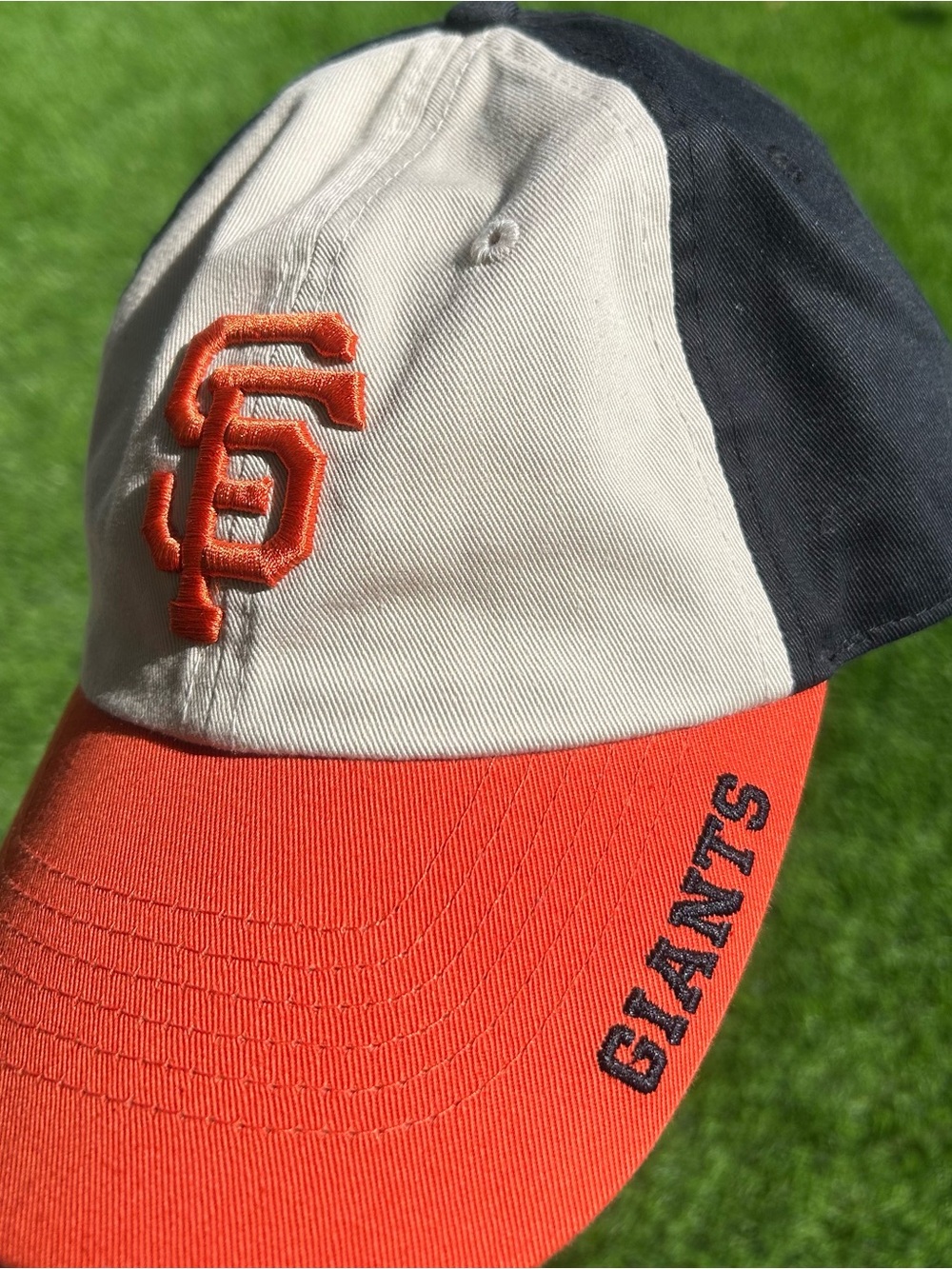 Orange & Cream Adjustable Baseball Cap